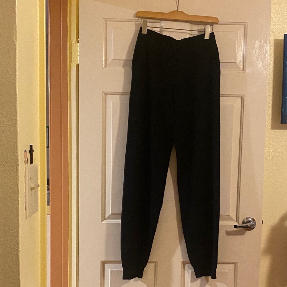 NWOT RIVIR Black Straight Leg Pants, Size L